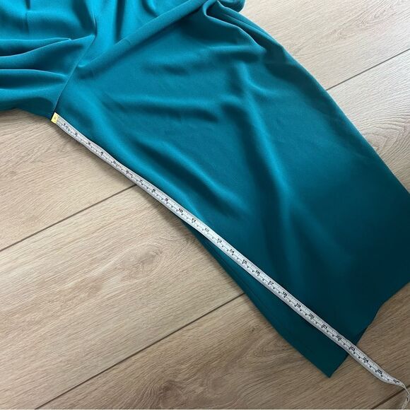 J. Crew Janet Jumpsuit in Crepe Green Size 8 Teal Pantsuit Romper Ruffle Sleeve - Picture 12 of 15